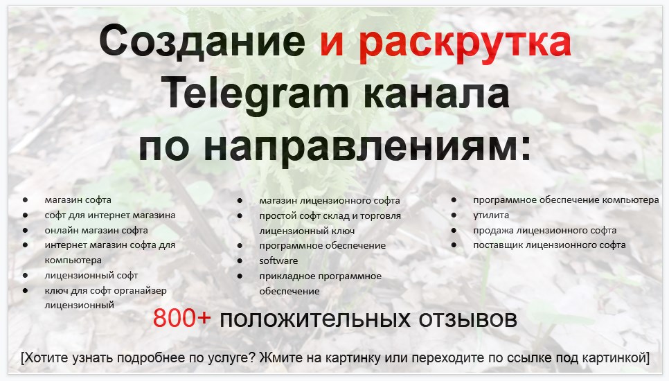 Сервис раскрутки коммерции в Telegram по близким направлениям - Магазин лицензионного софта онлайн