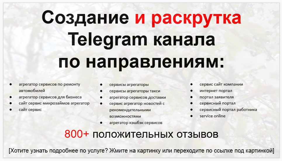 Сервис раскрутки коммерции в Telegram по близким направлениям - Сайт агрегатор-сервисов