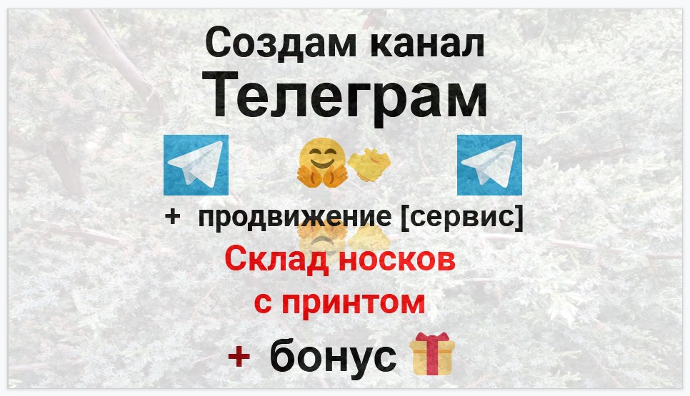 Сервис продвижения коммерции в Telegram - Поставщик и оптовый склад носков с принтом