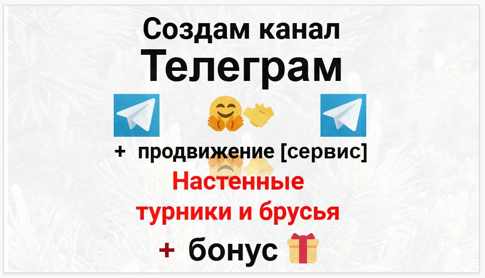 Сервис продвижения коммерции в Telegram - Поставщик настенных турников и брусьев