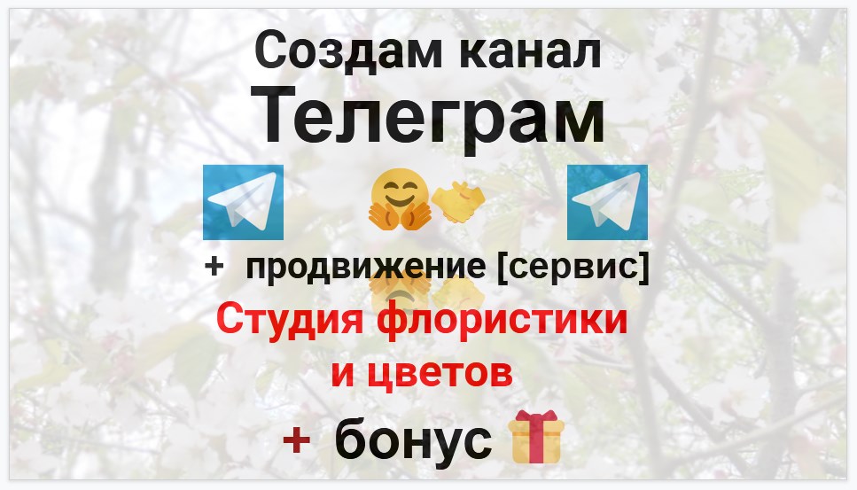 Сервис продвижения коммерции в Telegram - Студия флористики и цветов