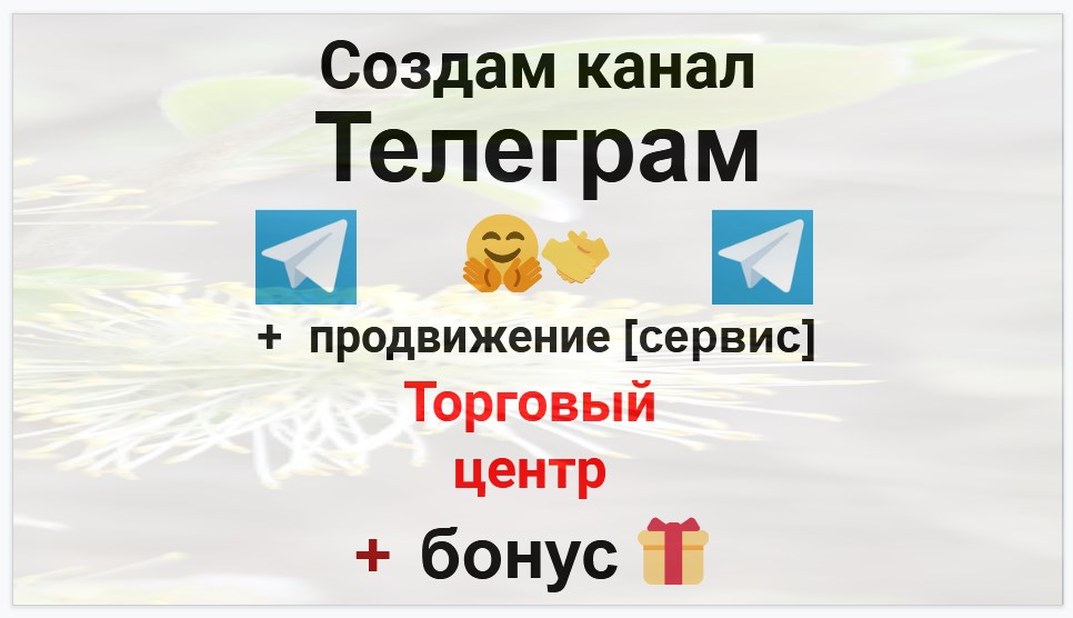 Сервис продвижения коммерции в Telegram - Торговый центр