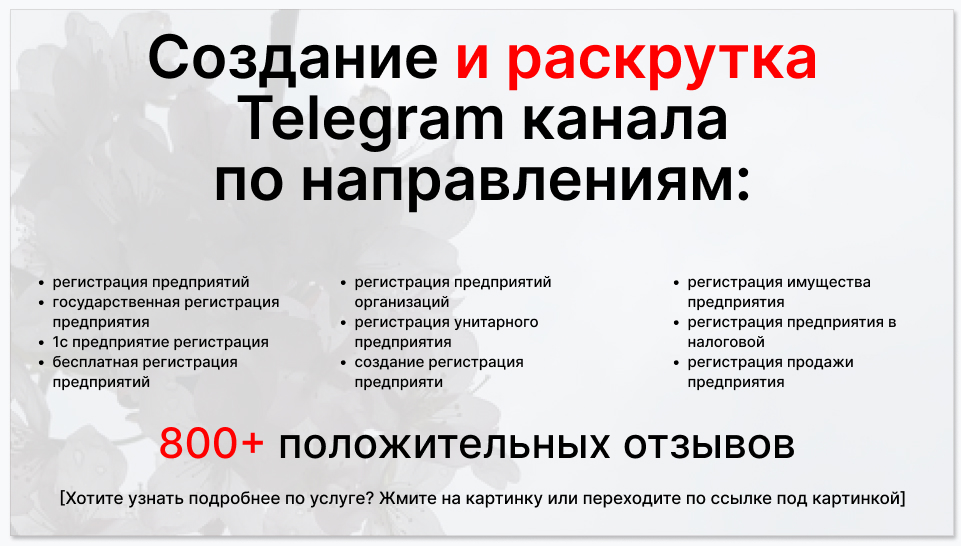 Сервис раскрутки коммерции в Telegram по близким направлениям - Фирма по регистрации товарного знака