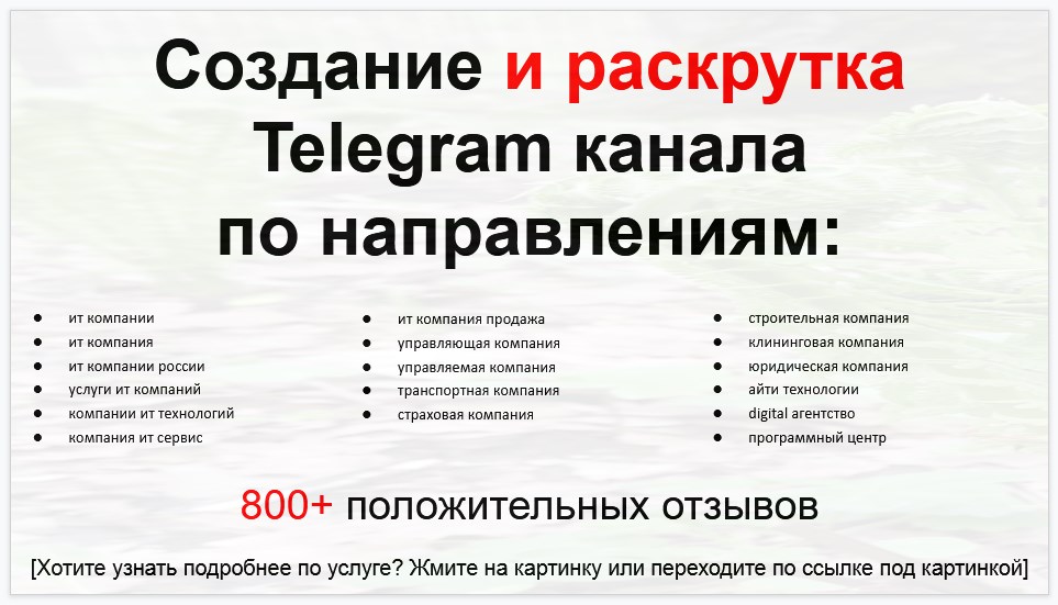 Сервис раскрутки коммерции в Telegram по близким направлениям - IT-компания