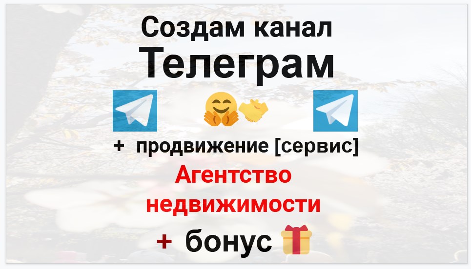 Сервис продвижения коммерции в Telegram - Агентство недвижимости