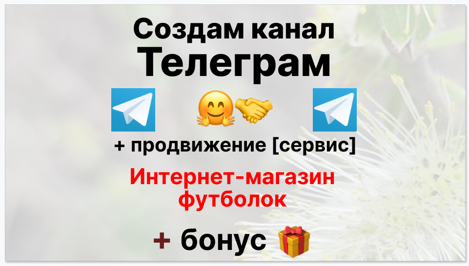 Сервис продвижения коммерции в Telegram - Интернет-магазин футболок