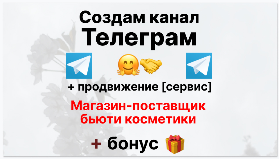 Сервис продвижения коммерции в Telegram - Магазин-поставщик бьюти косметики