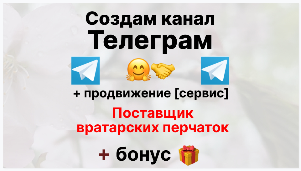 Сервис продвижения коммерции в Telegram - Магазин-поставщик вратарских перчаток и экипировки