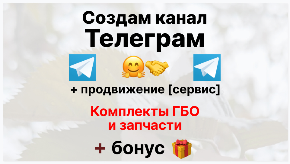 Сервис продвижения коммерции в Telegram - Поставщик комплектов ГБО и запчастей