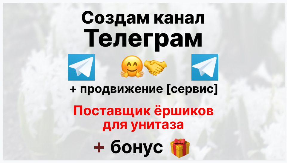 Сервис продвижения коммерции в Telegram - Торговая компания-поставщик ершиков для унитаза