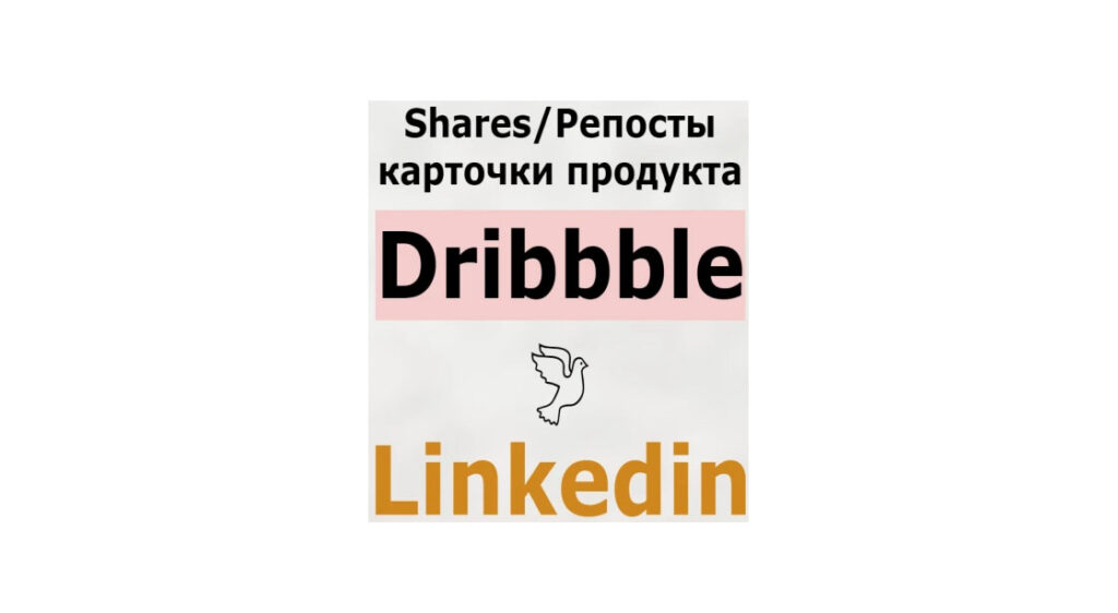 Репосты дизайнерского продукта-портфолио продавца Dribbble в Linkedin