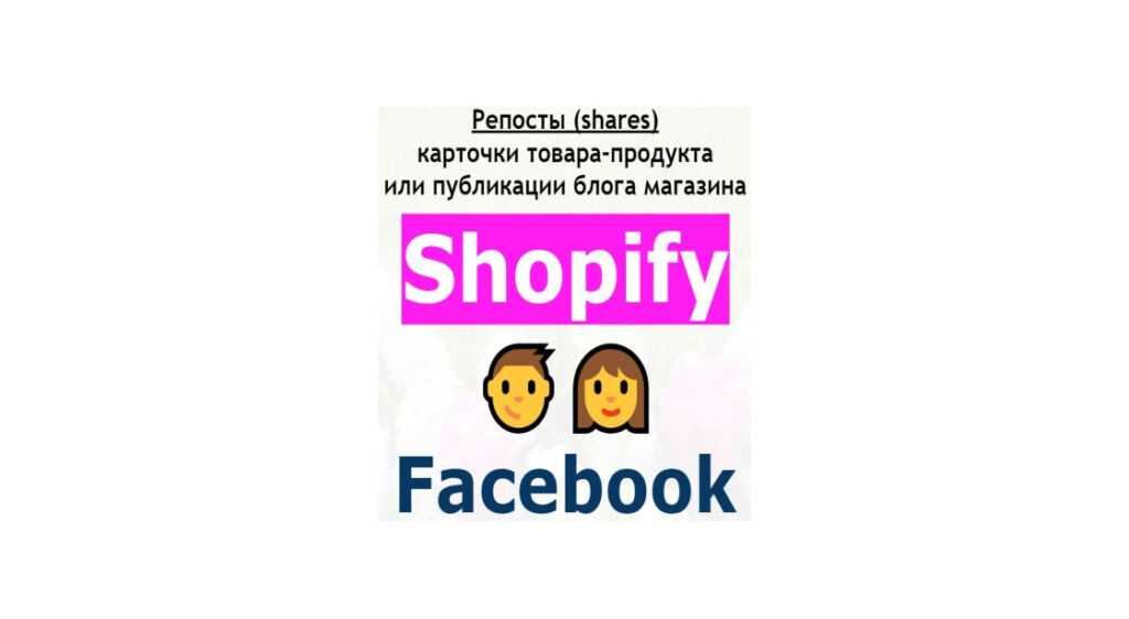 Репосты карточки товара или статьи магазина Shopify в Facebook + бонус
