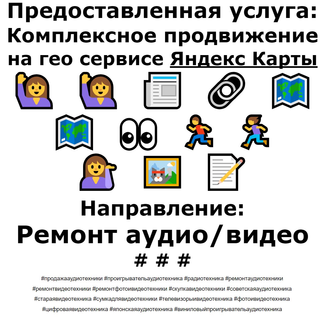 Обезличенный отчет по анализу профиля заказчика на Яндекс Картах