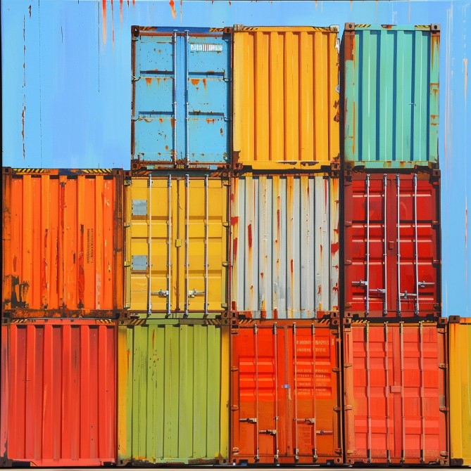Цветные контейнеры